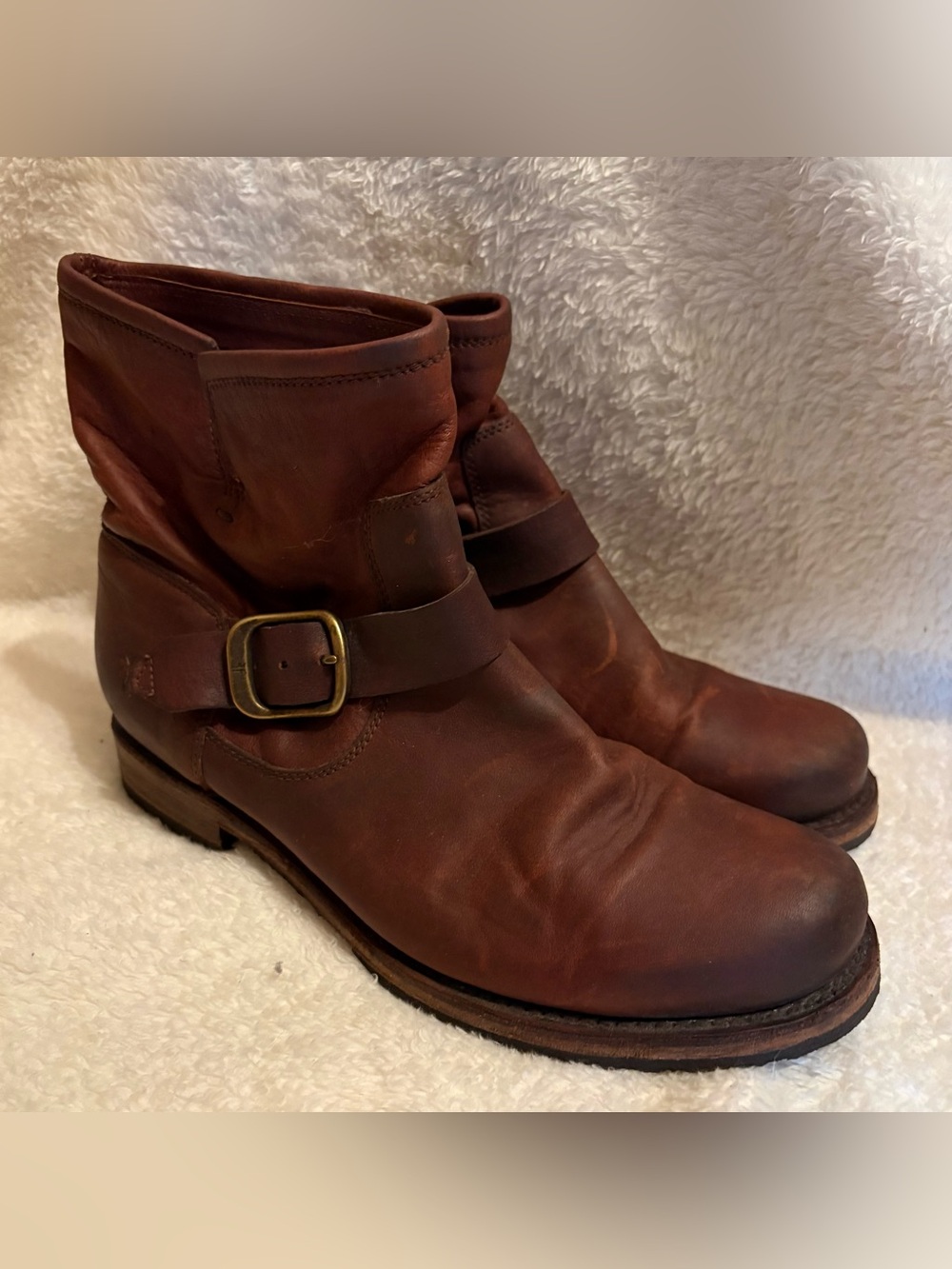 Women’s Frye Brown Leather Veronica Ankle Boots Booties 8.5 B